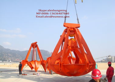 China Mechanical Tools Orange Peel Mineral Powder Grapples / Grabs For Bulk Cargo Loading supplier